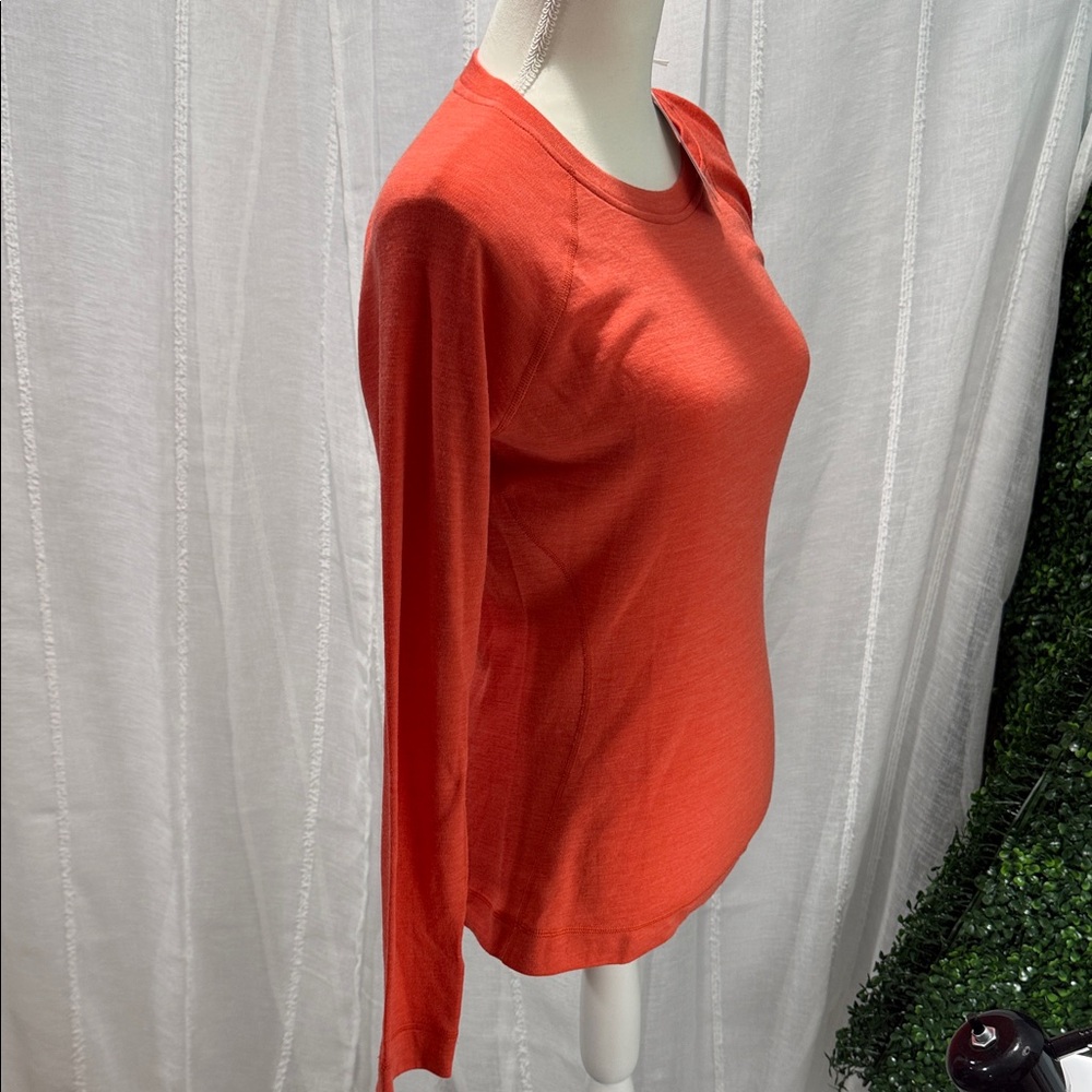 Smartwool Women's Vibrant habanero heather Long Sleeve Tee - Picture 2 of 4